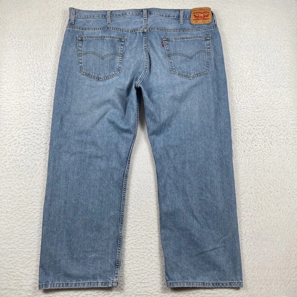 Levi's 569 Loose Straight Jeans Mens 44x30 (Fit 44x27) Light Denim Casual